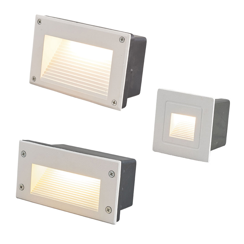 Indoor Outdoor Buried IP65 Aluminum LED Step Light for Staircase Wall Lighting 3W Recessed