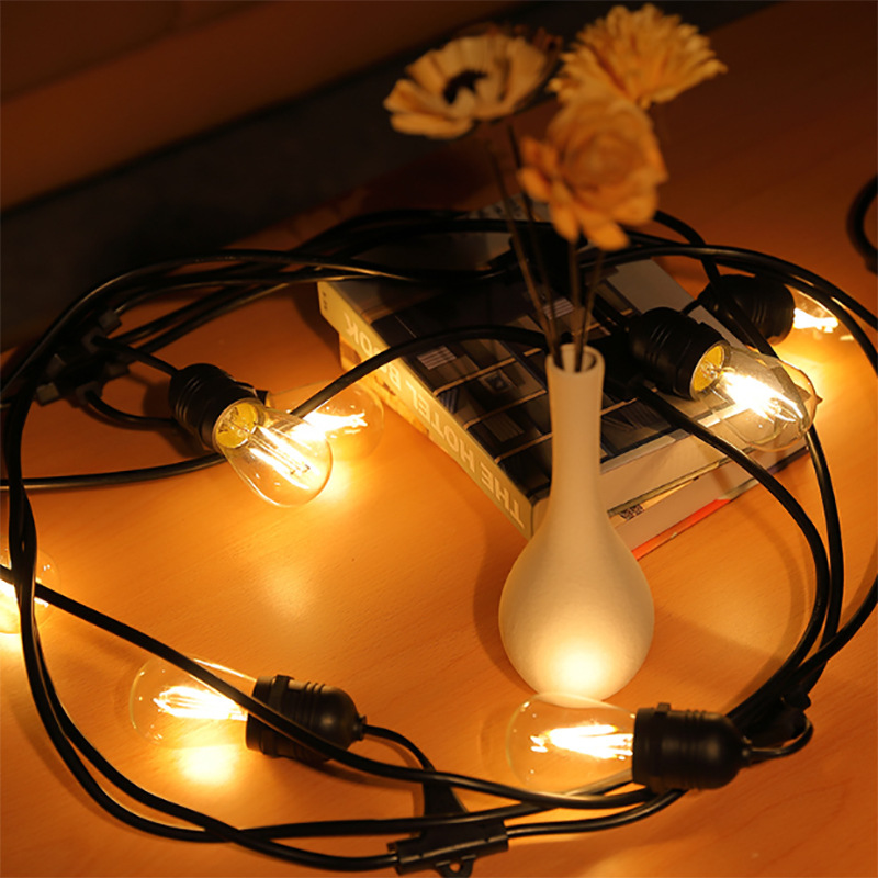 Ip65 Commercial Grade Warm White Led Party Festoon Lighting Outdoor S14 String Lights for Patio Garden Holiday Wedding Light