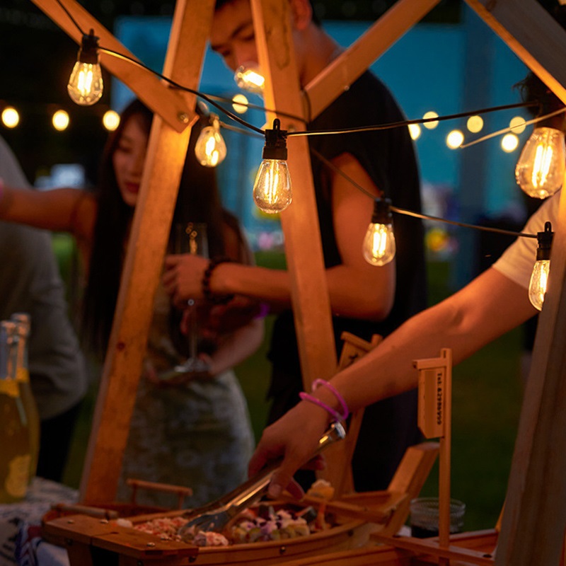 Ip65 Commercial Grade Warm White Led Party Festoon Lighting Outdoor S14 String Lights for Patio Garden Holiday Wedding Light