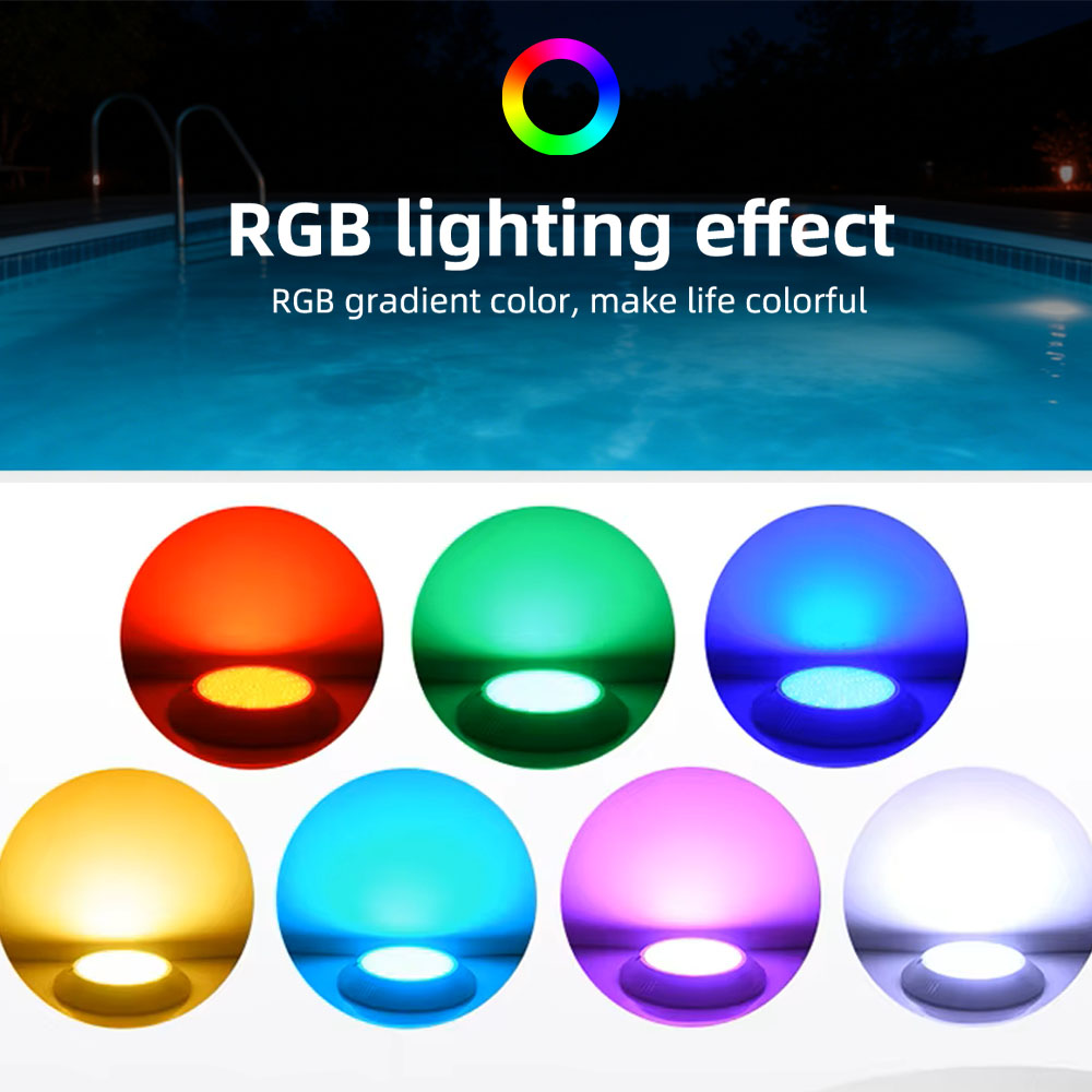 IP68 Waterproof LED Swimming Pool Light - Submersible Lights for Pools, Ponds, and Fountains