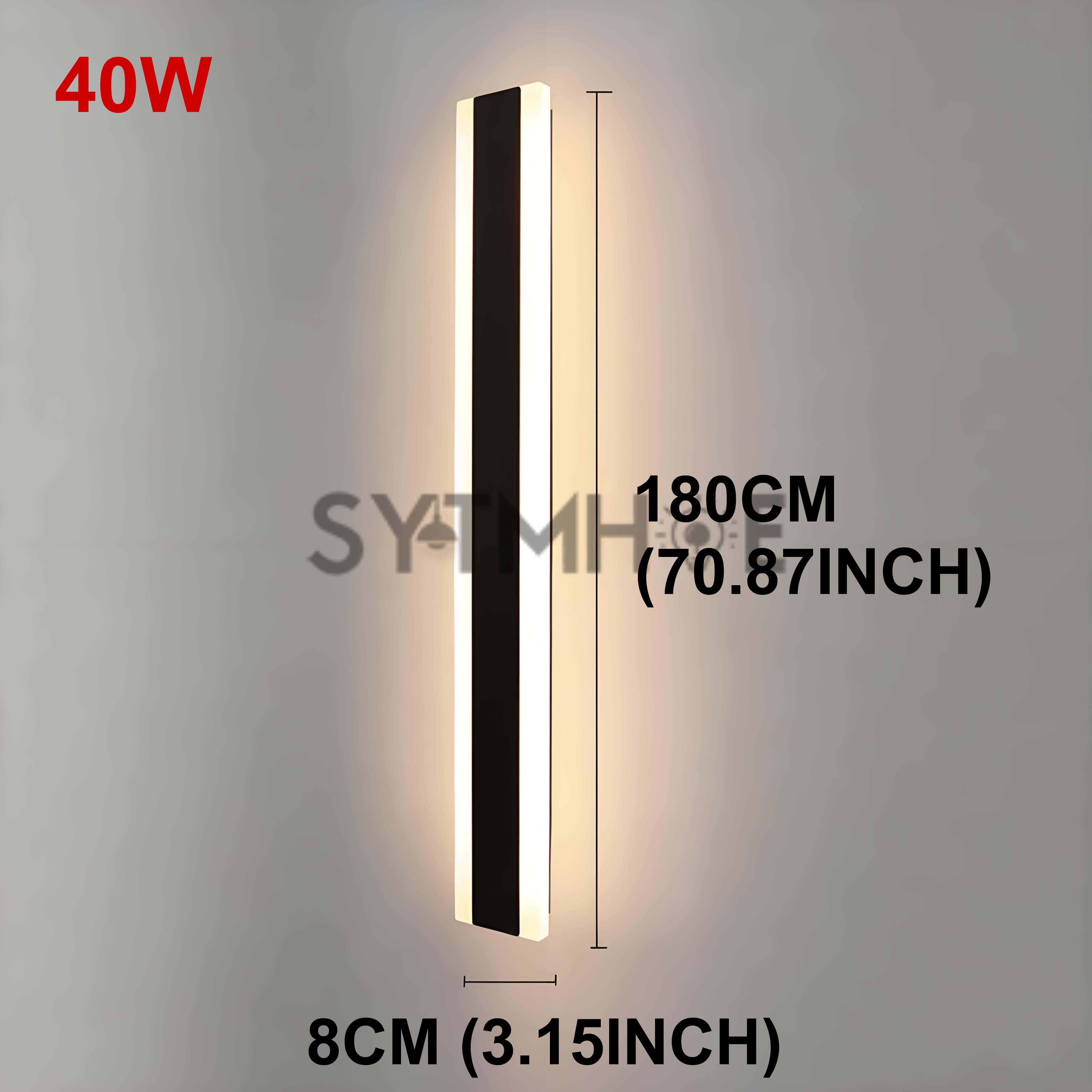Exterior Wall Lantern 40 60 80 100 120 150 180 200 240CM Large Outdoor Wall Lamps Ip65 Waterproof AC 85-265V Modern Porch Light