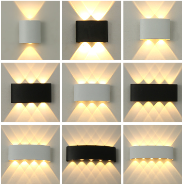 2W 4W 6W 8W Outdoor Indoor Linear up and Down Luminous Modern Minimalist Waterproof Aluminum LED Wall Lamp