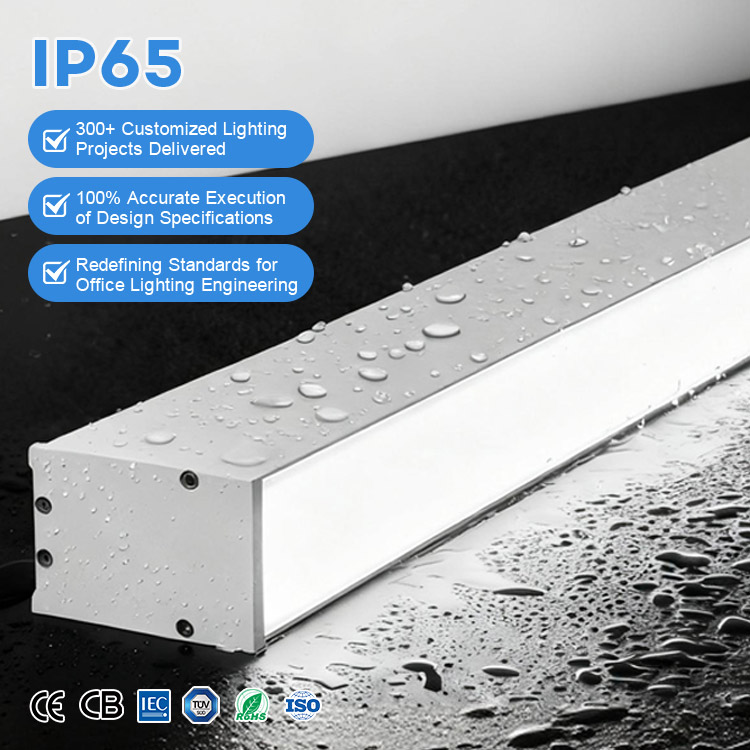Minimalist Long Ip65 3000K/4000K/6000K Linear Led Pendant Light for Indoor and Outdoor Use