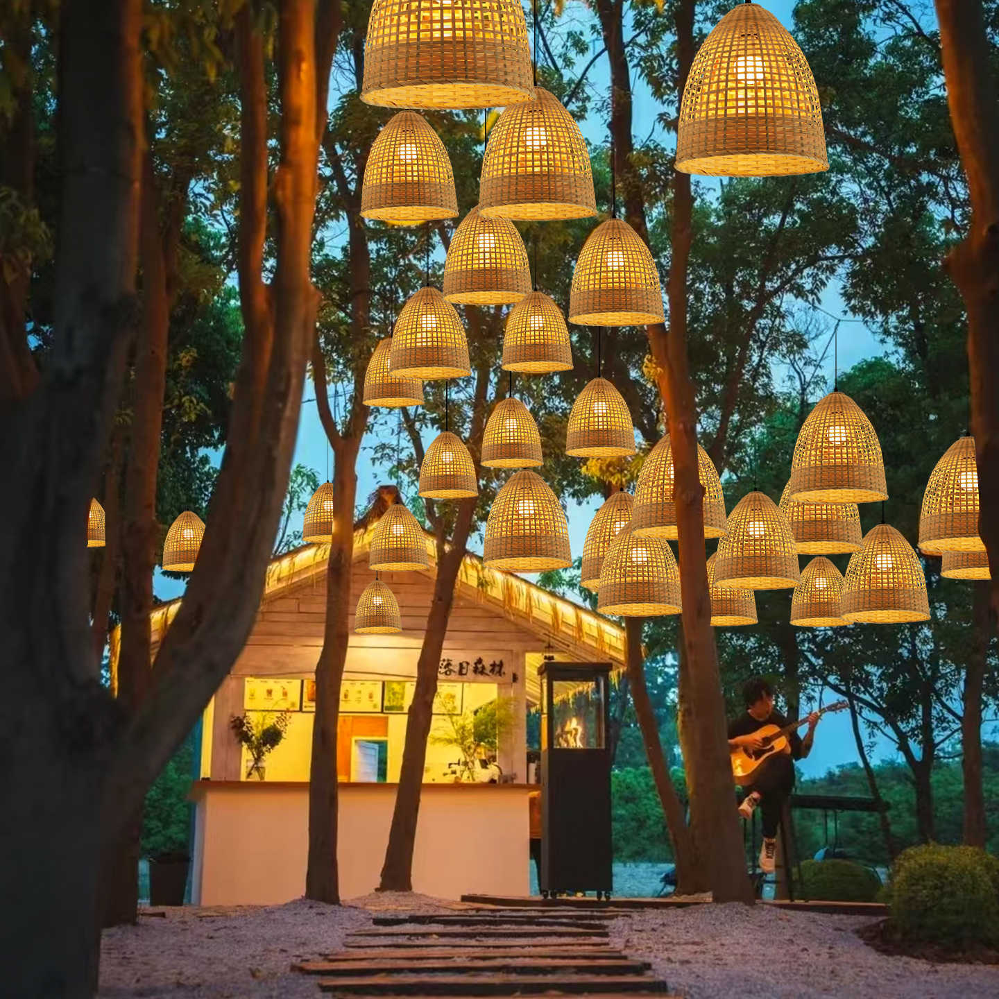Bamboo Pendant Light Showcase 3