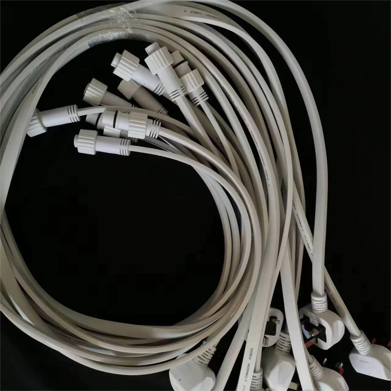AC220V 100m IP65 Connectable Rubber Garland E27 Vintage Patio String Light E27 B22 Base Outdoor Festoon Patio Belt Light
