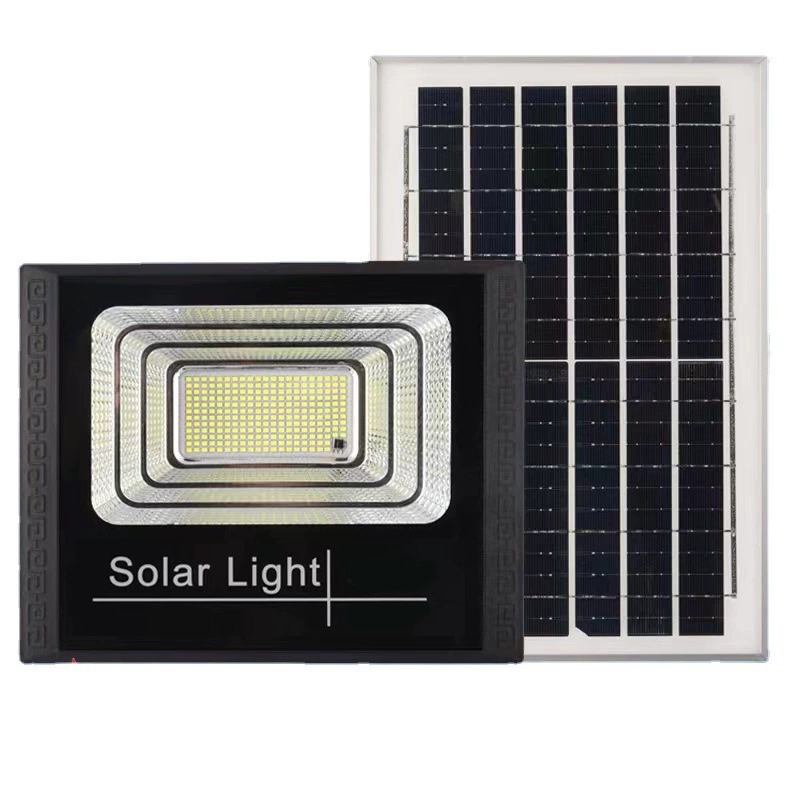 Super Bright IP66 Waterproof 120W Solar Flood Light Outdoor Garden Security Lighting with 120W Solar Panel USB Charger for Phone Camping