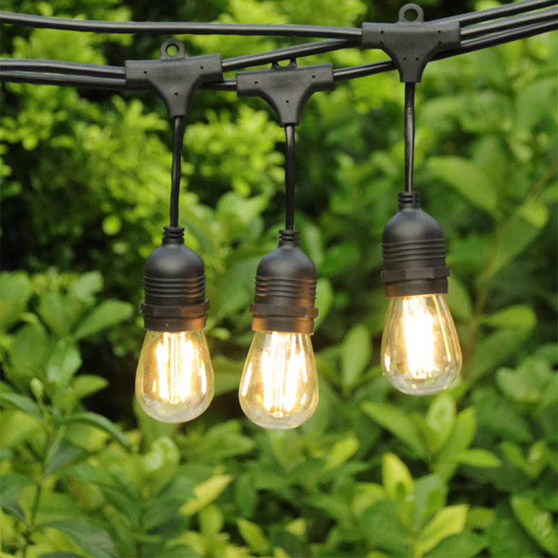 Ip65 Commercial Grade Warm White Led Party Festoon Lighting Outdoor S14 String Lights for Patio Garden Holiday Wedding Light