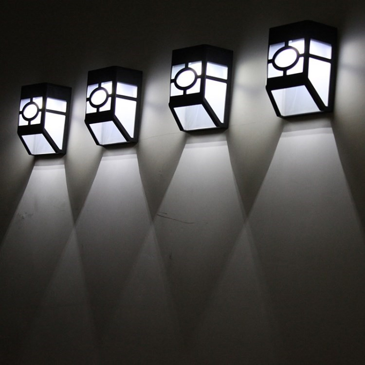 Outdoor Solar LED Wall Light Waterproof Lighting for Deck Fence Patio Garden Landscape Lamp