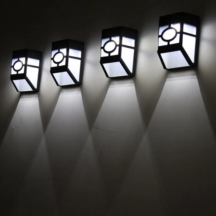 Outdoor Solar LED Wall Light Waterproof Lighting for Deck Fence Patio Garden Landscape Lamp