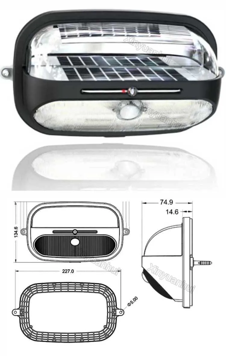 Exterior Security Light Waterproof Motion Sensor Solar Powered Outdoor Sensor Flood Light