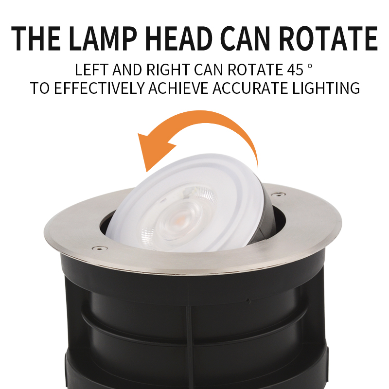 Adjustable Angle IP65 Waterproof LED In-ground Light Aluminum Recessed Underground Well Lamp for Hotel Path Landscape