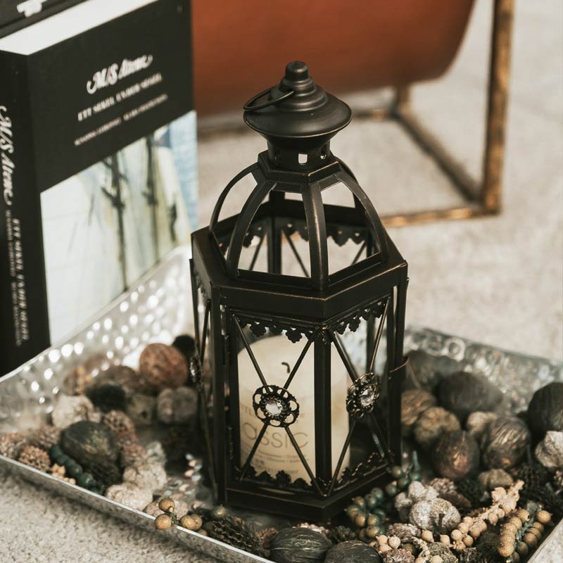 Patio, Front Porch, Farmhouse, Wedding, Black Vault Outdoor Decor Decorative Candle Lantern Metal Hanging Lantern