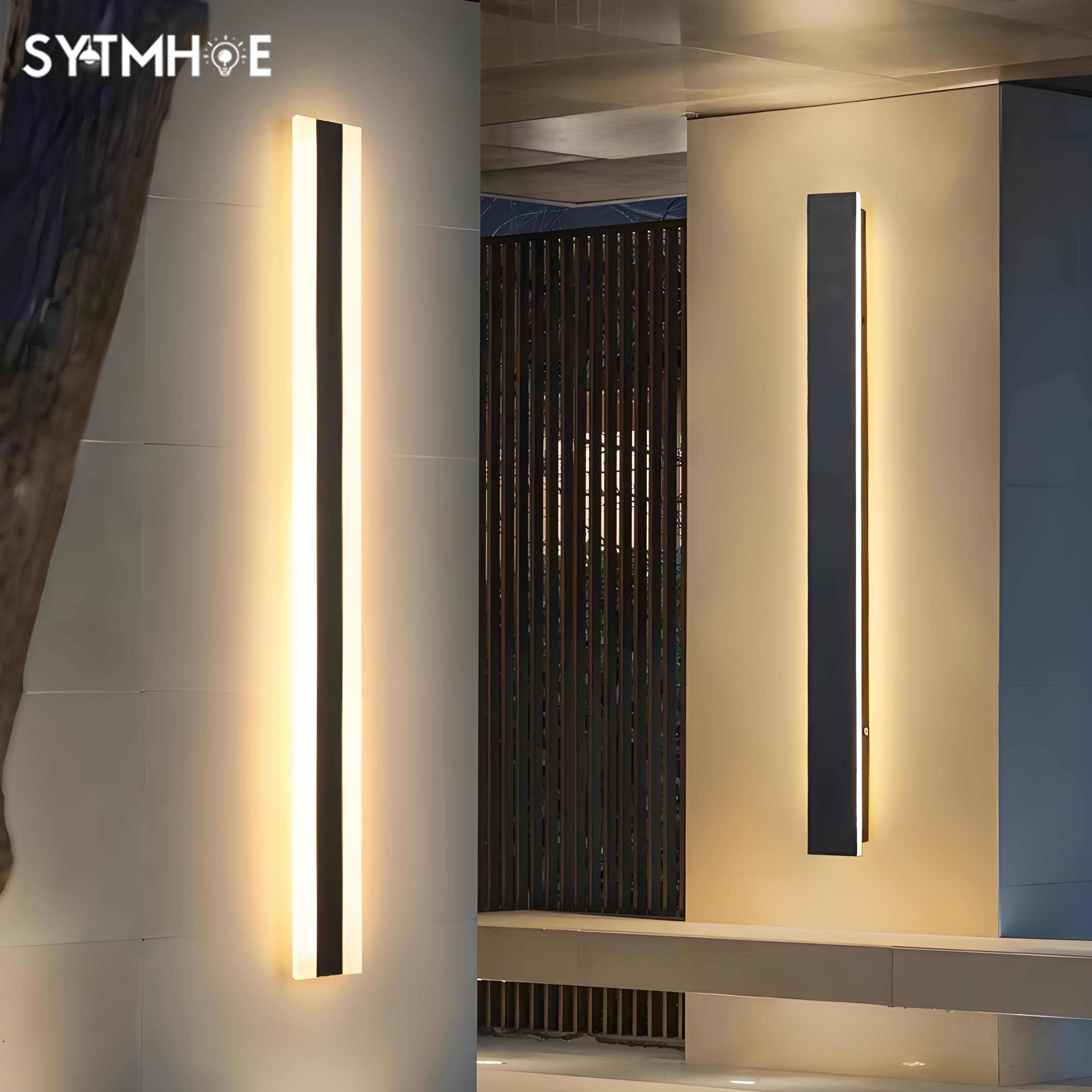 Exterior Wall Lantern 40 60 80 100 120 150 180 200 240CM Large Outdoor Wall Lamps Ip65 Waterproof AC 85-265V Modern Porch Light