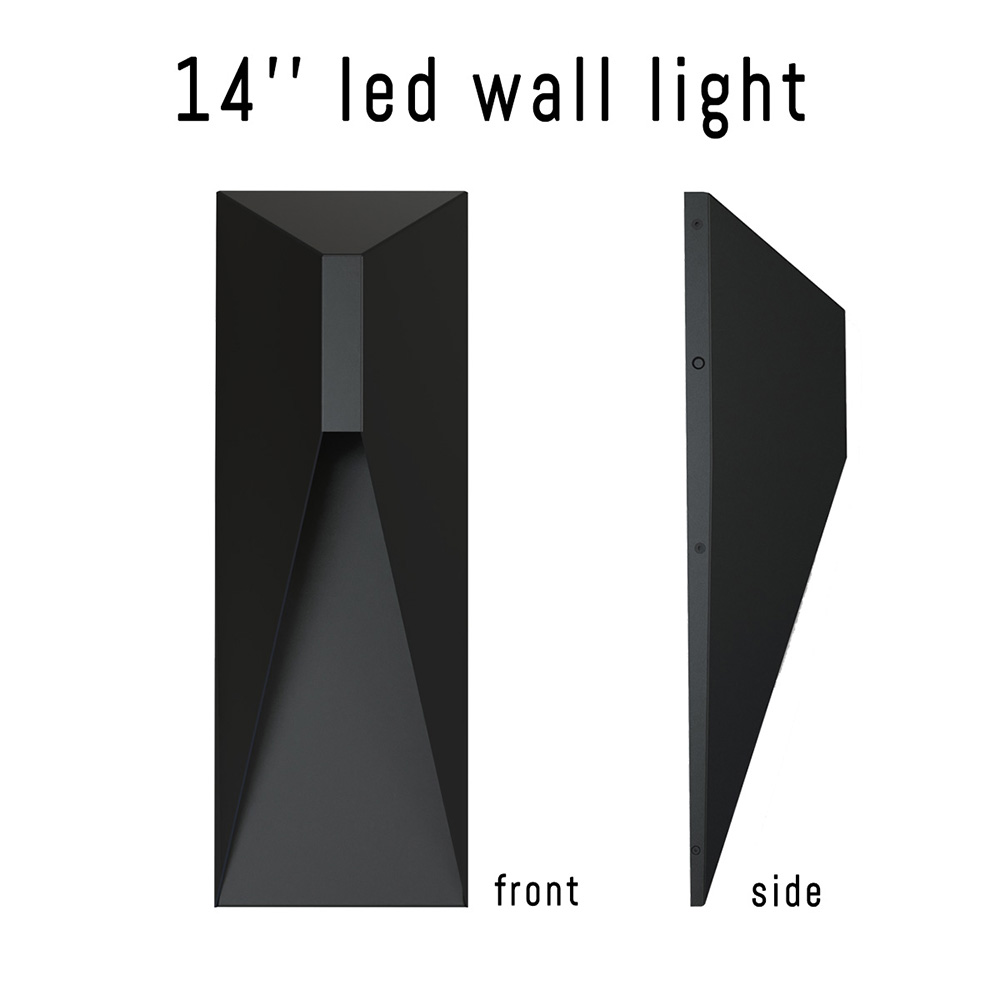 Indoor 14 Inch 5CCT Wall Light AC100-277V/12W/800LM IP65 Waterproof Aluminum Alloy up 8 and Down Wall Light
