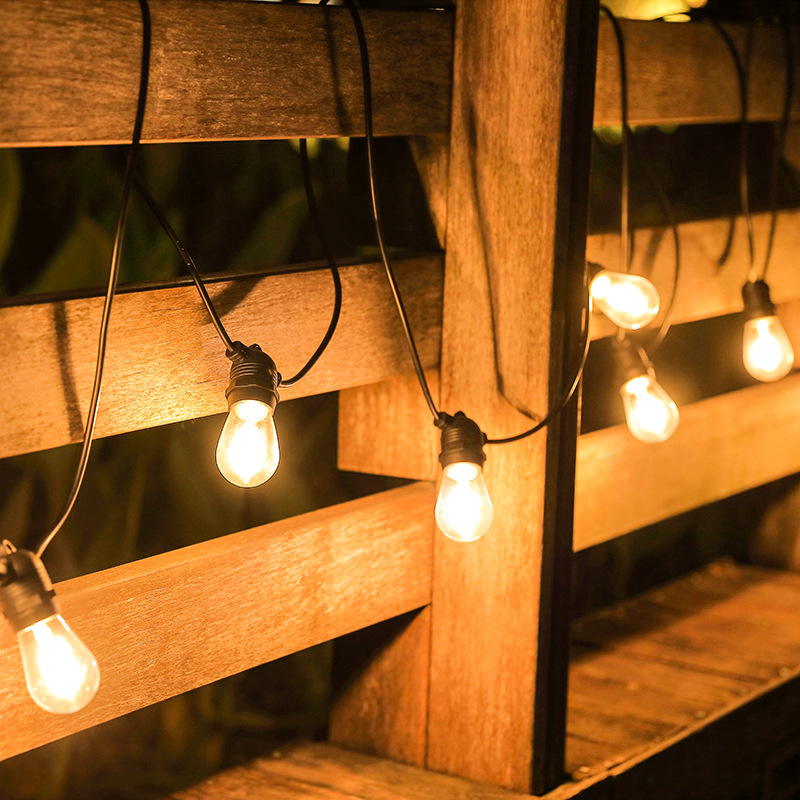 Ip65 Commercial Grade Warm White Led Party Festoon Lighting Outdoor S14 String Lights for Patio Garden Holiday Wedding Light