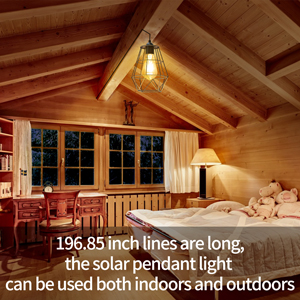 Intelamp Warm Lighting Hanging LED Shed Lights Outdoor Pendant Diamond Light Indoor Solar Lamps