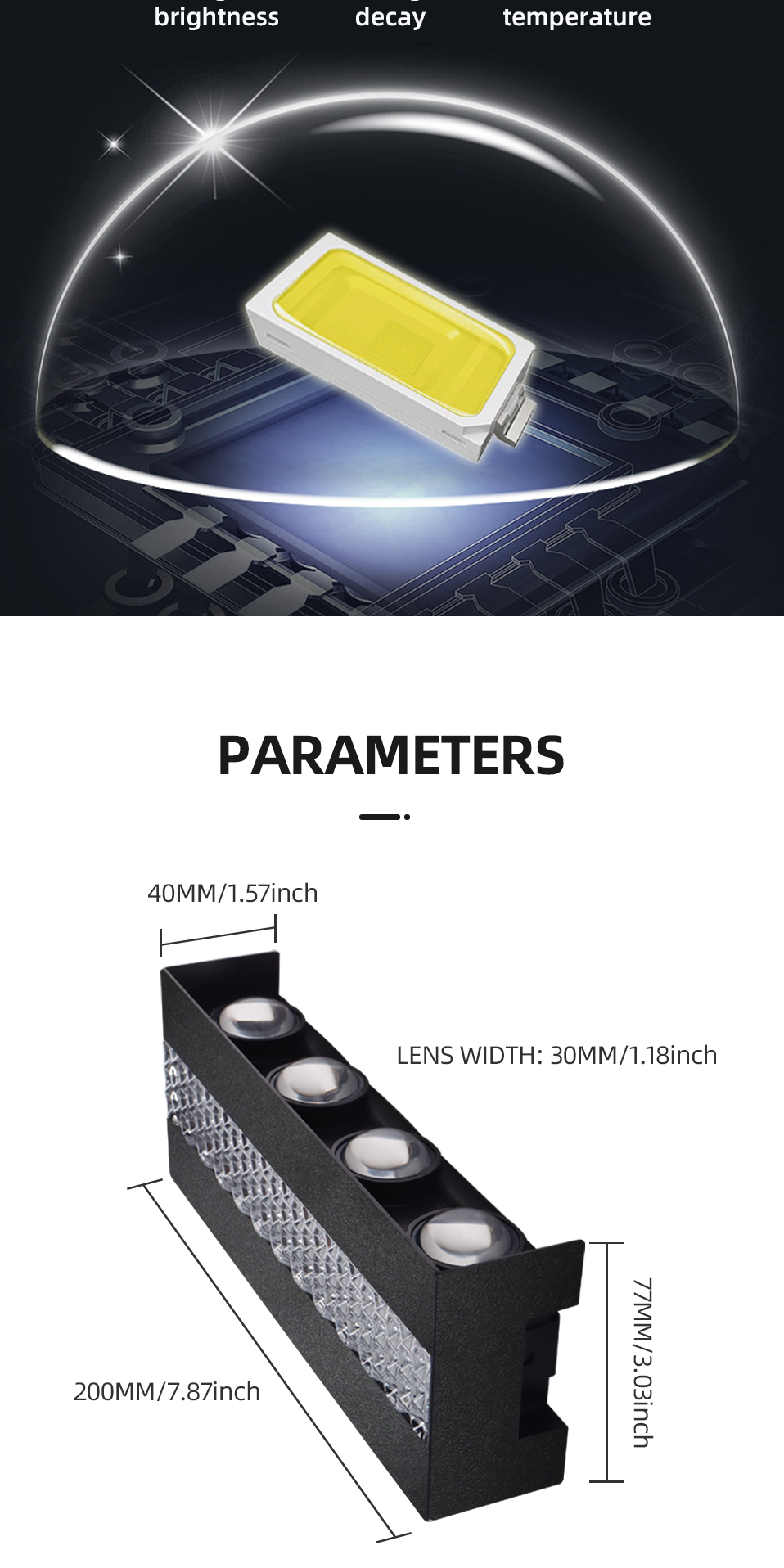 Outdoor LED Wall Lamp Light Beam