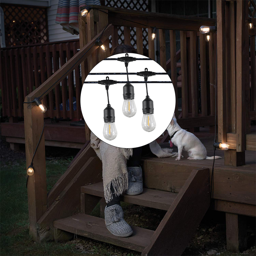 Connectable Garden Festoon Vintage Commercial Grade Outdoor Weatherproof Decorative and Luminar Led String Lights