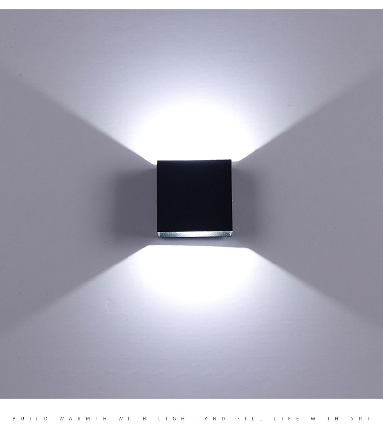 Art Modern Deco Square Wall Sconce Hotel Adjustable up and Down Outdoor Wall Light LED Applique Murale Luminairs Led Wall Lamp