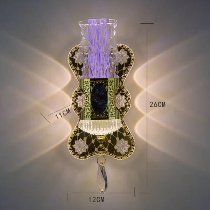 Luminous Constellation Base Wall Light Crystal Tassels Decoration Courtyard Wall Lamp Landscape Porch Exterior Lantern