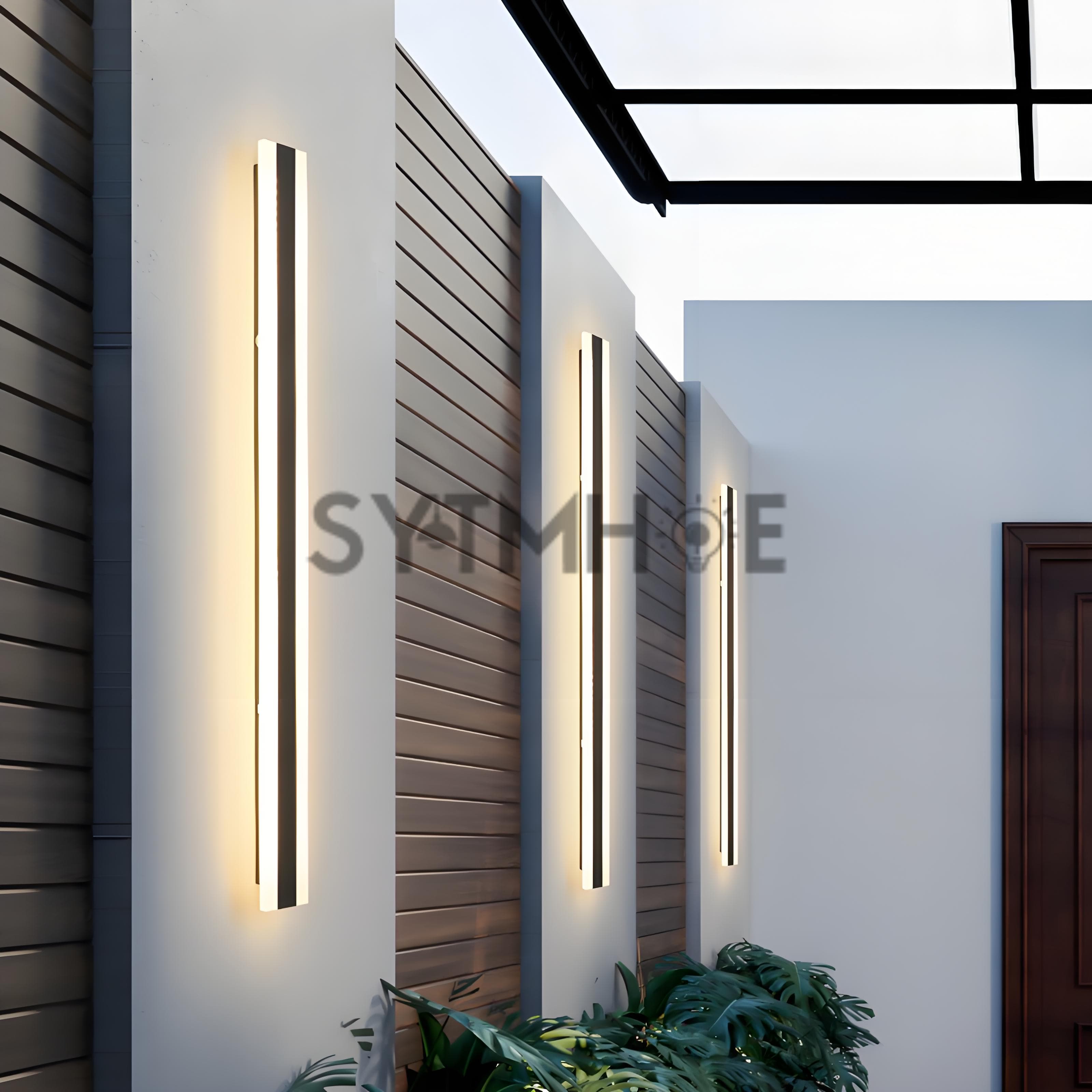 Exterior Wall Lantern 40 60 80 100 120 150 180 200 240CM Large Outdoor Wall Lamps Ip65 Waterproof AC 85-265V Modern Porch Light