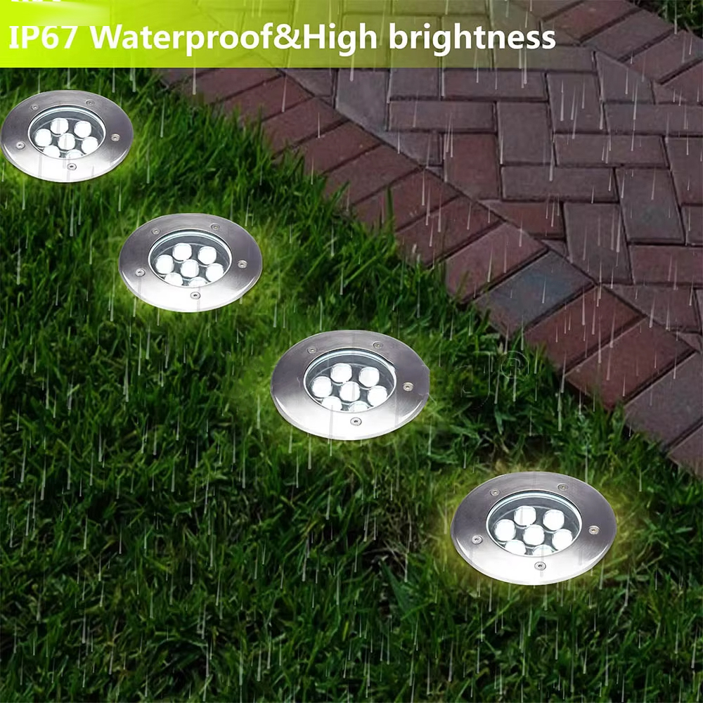 IP67 Waterproof RGB Aluminum Die-Cast Solar Low Voltage Deck Light for Garden Landscape Outdoor Inground Well Underground Lights