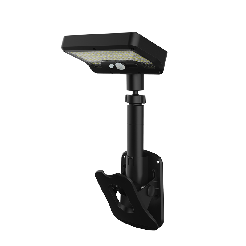 Smart Motion Sensor LED Solar Gutter Light 3 Working Modes IP65 Waterproof Clip on Security Wall Lamp for Backyard