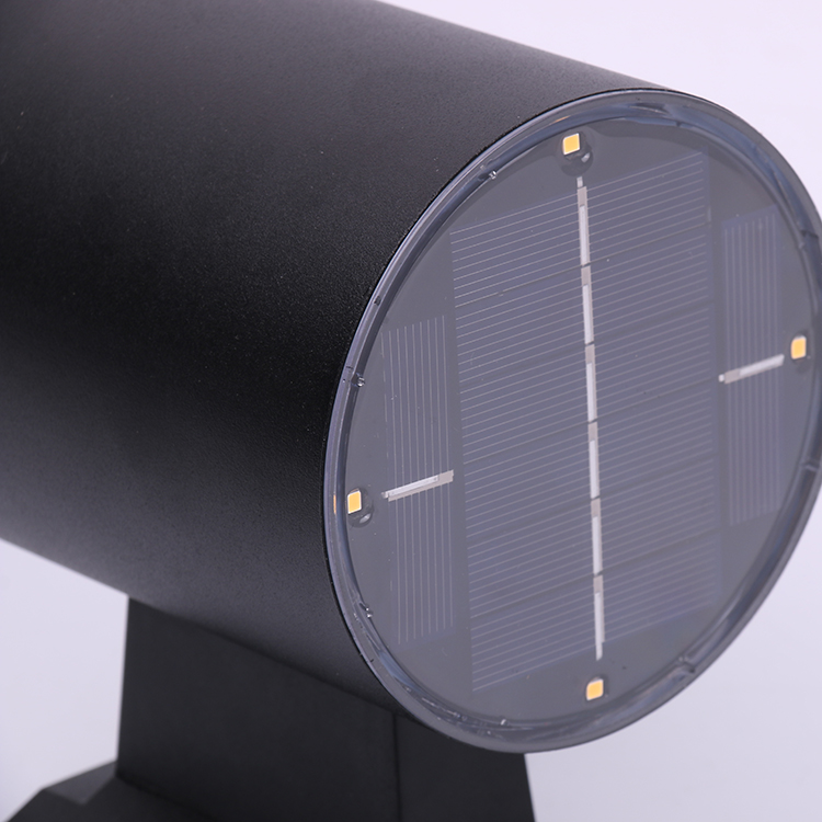 Solar-Powered Fence Gutter Lights IP54 Waterproof Aluminum Led Grey 2700K Soft Warm White 50Lumens 2-Year Warranty Outdoor Light