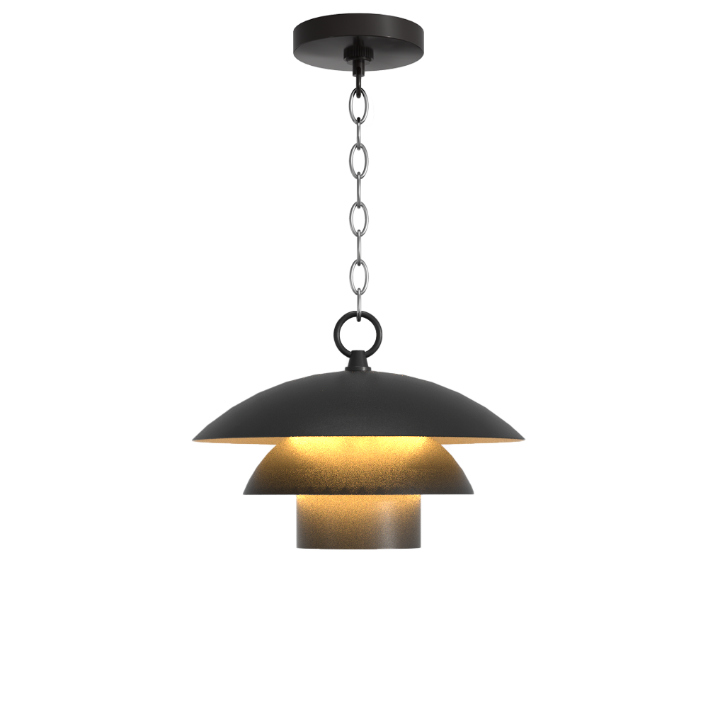 Black IP65 Outdoor Hanging Pendant Light Aluminum Body LED 3500K Warm White 120 Beam Angle EEI A++ Garden AC CE Certified 3-Year