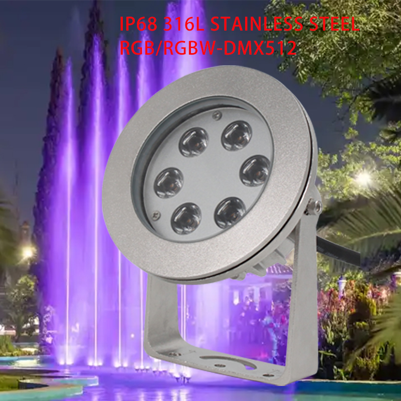 IP68 Pond Underwater Lights Led Submersible Spotlight RGBW 24W 12V RF Remote Control Swimming Pool Garden Fountain