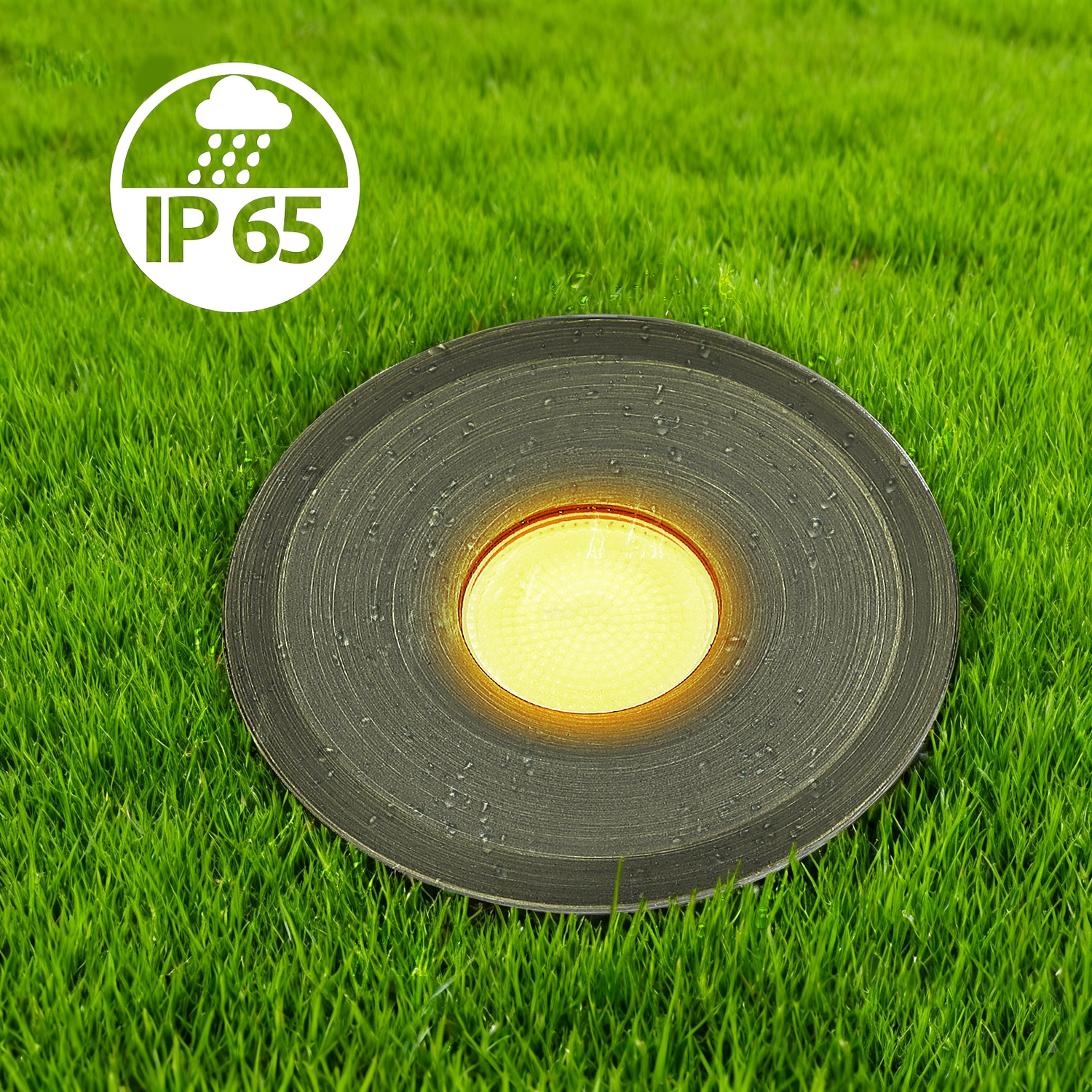 Round IP65 Waterproof Smart RGB CCT Adjustable BT Control Low Voltage Outdoor LED Inground Well Light for Garden Driveway Path