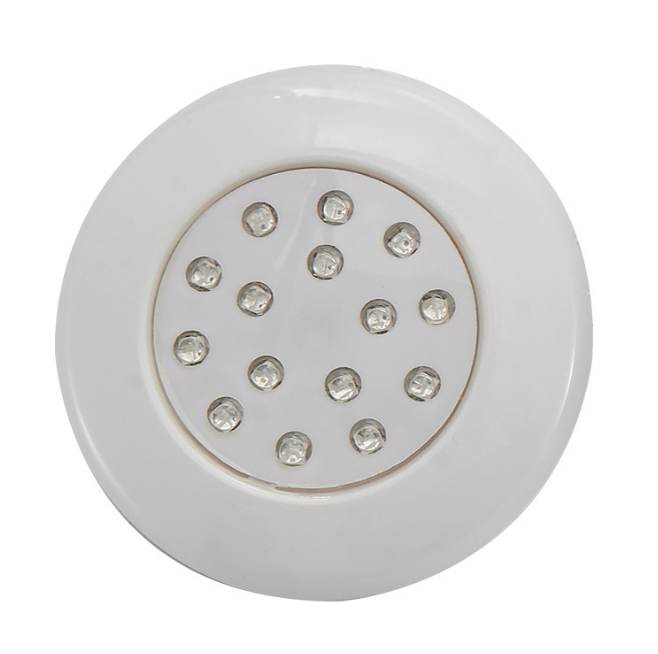 24W surface mount pc material submersible DC12V RGB Ip68 waterproof led underwater swim spa pool night LED light for water pond