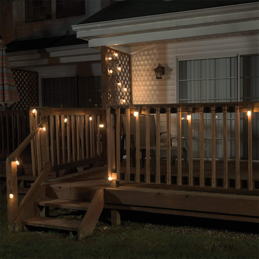 Outdoor Festoon String Lights Setup