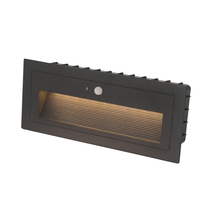 Outdoor Led Embedded Footlight 3W Stair Corridor Wall Lamp Sensing Step Light With Motion Sensor