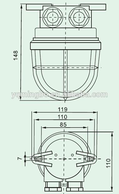 CCD5-2 24V 25W B15d Plastic Waterproof Marine Incandescent Outdoor Pendant Light