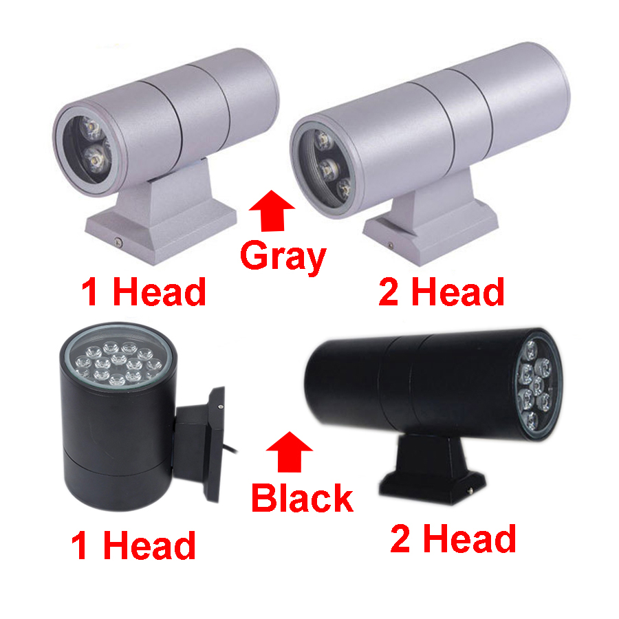 Outdoor Wall Lights Waterproof Aluminum Outdoor Wall Lamps Nordic Modern Decoration Ip65 up and Down LED Black Gray Wall Mounted