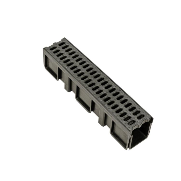 Residential HDPE Drainage Gutter With Grate Cover For Backyard And Landscape