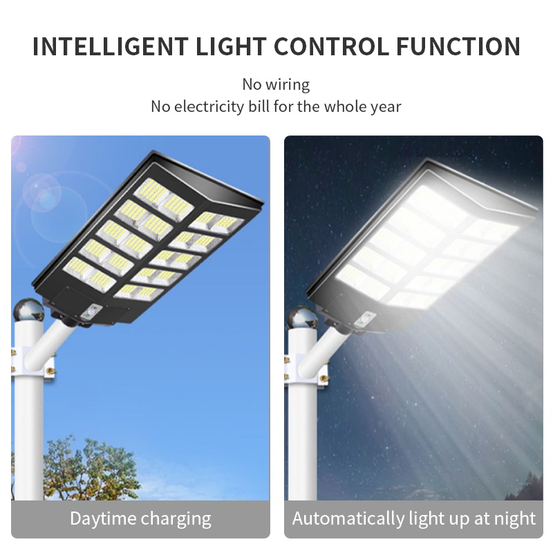 Outdoor 300W 4000W 500W ABS Motion Sensor Integrated All-In-One IP65 LED Solar Street Light