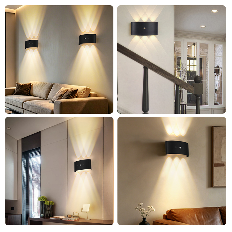 EGH Hot Sale Energy Saving ABS Shell with up Down Lighting Indoor Modern Wall Bracket Lights