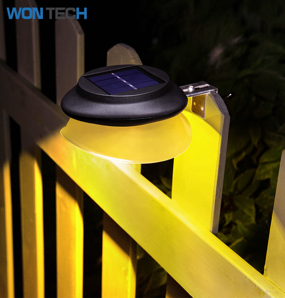 LED Waterproof Solar Gutter Light Garden Patio Driveway Solar Security Wall Gutter Fence Light