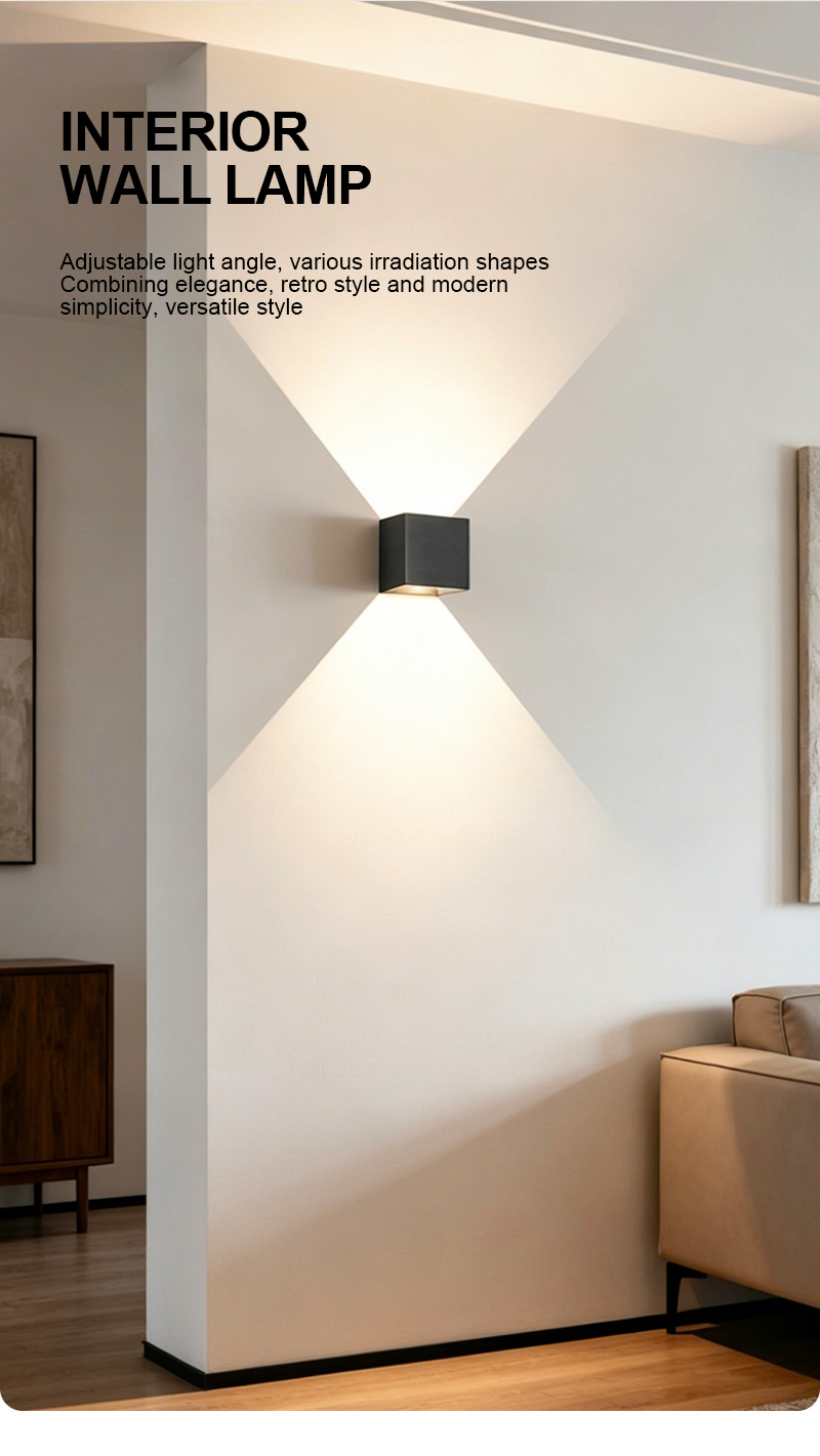 Square Motion Sensor Wall Light
