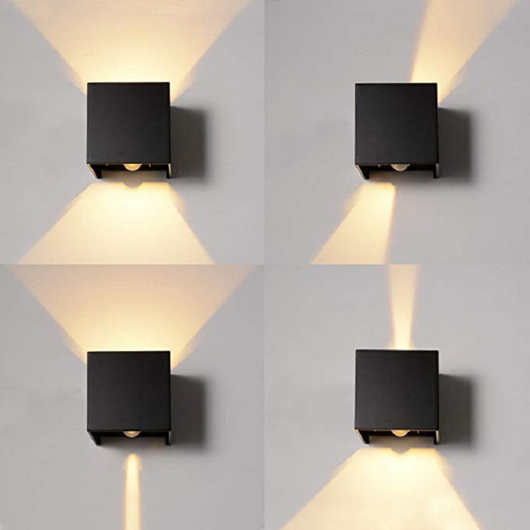 Art Modern Deco Square Wall Sconce Hotel Adjustable up and Down Outdoor Wall Light LED Applique Murale Luminairs Led Wall Lamp