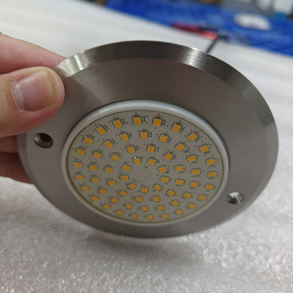 Multi-Functional Yaokingled YK-SP615M White Ultra Thin Slim 316L SS 6W DC12V Waterproof Led Lights for Inground Swimming Pools