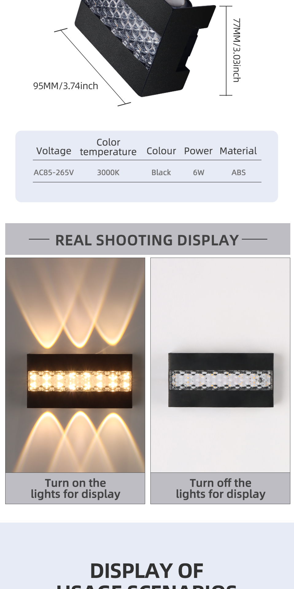 Outdoor LED Wall Lamp Brightness