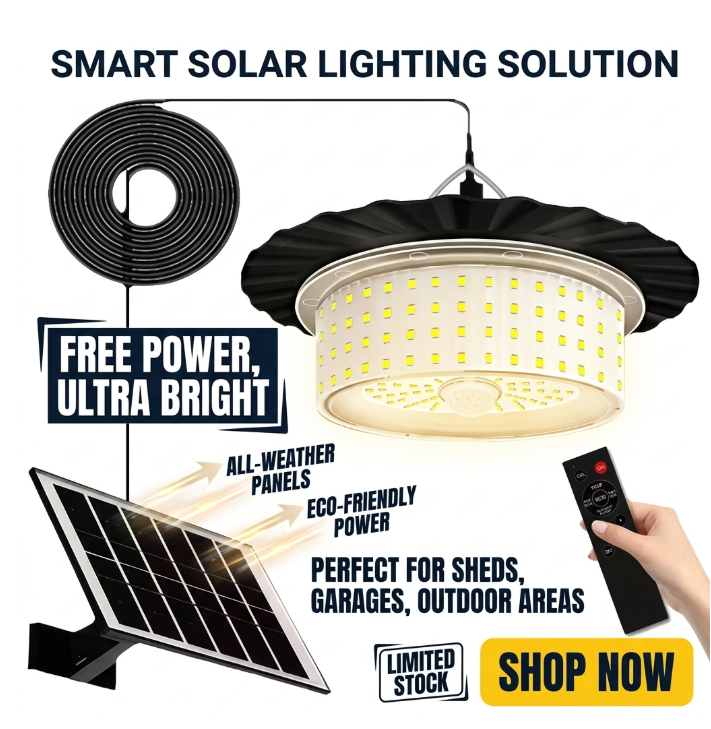 Outdoor Waterproof Solar Pendant Light Garage/Courtyard Solar Ambient Lighting LED Solar Hanging Light with Remote Control