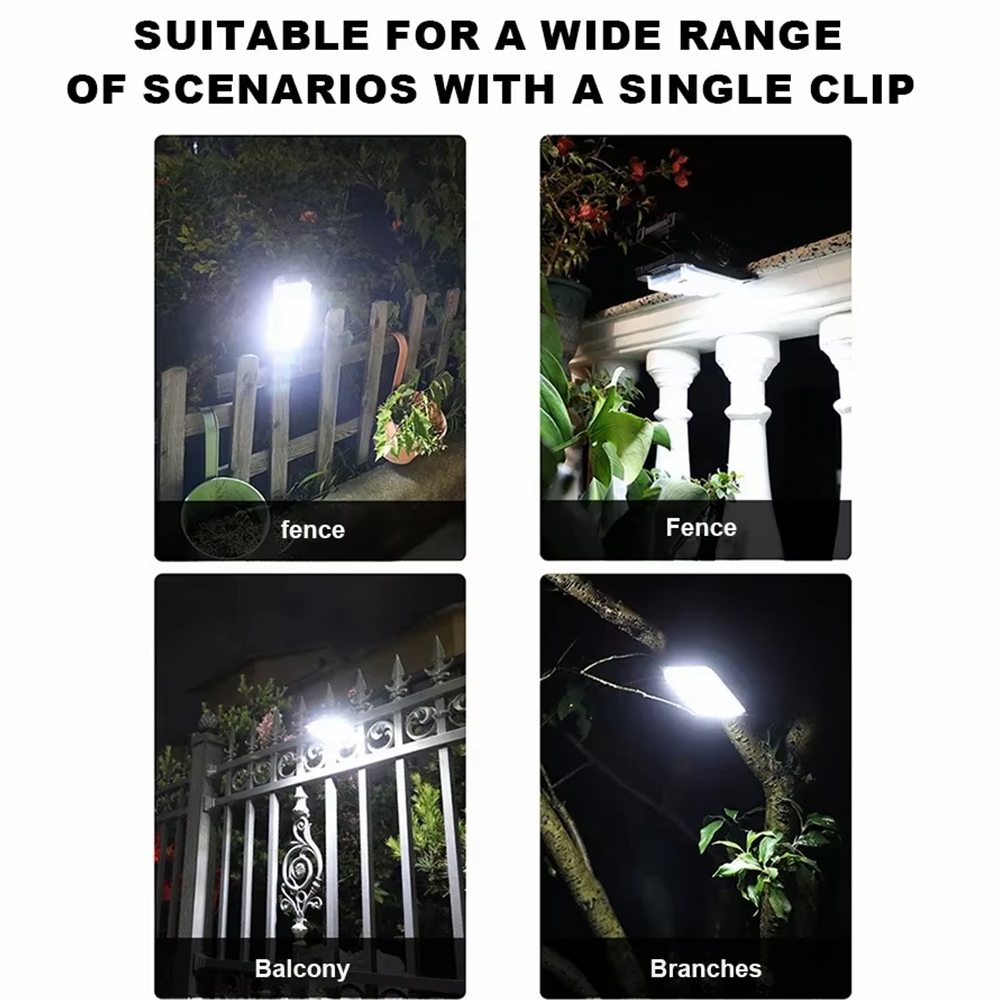Solar Motion Sensor LED Wall Light Small Waterproof Clip on Dusk to Dawn Outdoor Garden Security Pathway Lighting