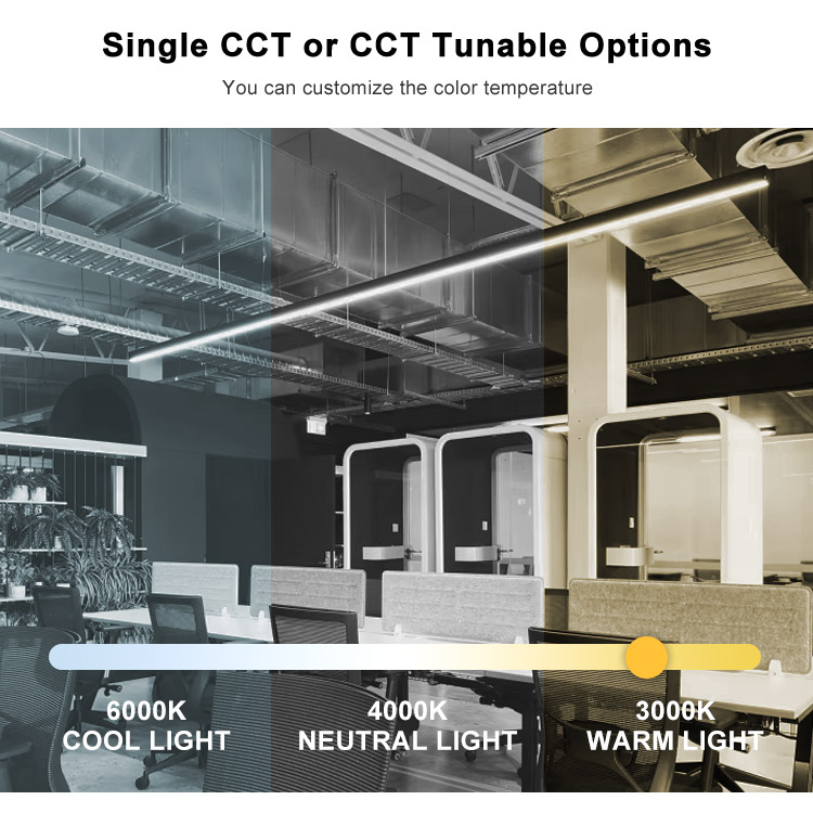 Minimalist Long Ip65 3000K/4000K/6000K Linear Led Pendant Light for Indoor and Outdoor Use
