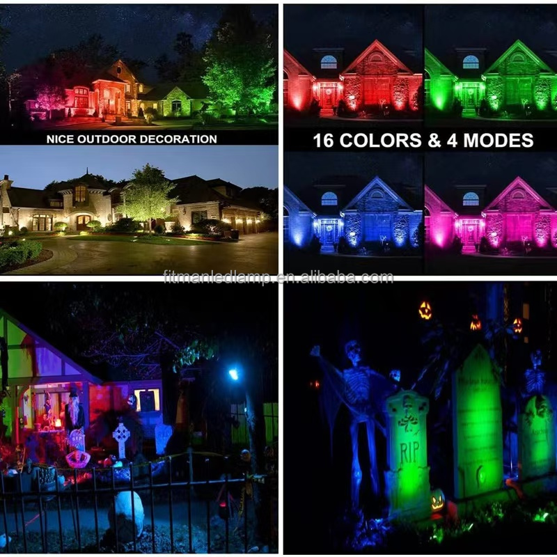 Remote Control 10W RGBW Landscape Light Outdoor LED Well Light 12-24V Multi-color IP67 Waterproof Garden Light