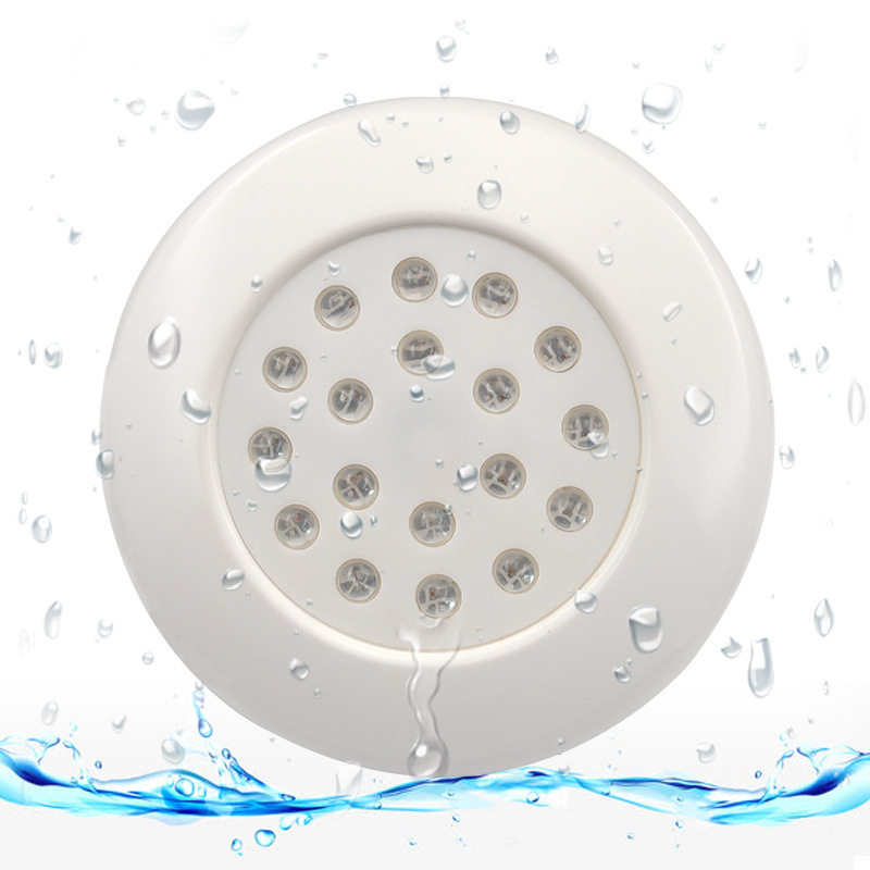 24W surface mount pc material submersible DC12V RGB Ip68 waterproof led underwater swim spa pool night LED light for water pond