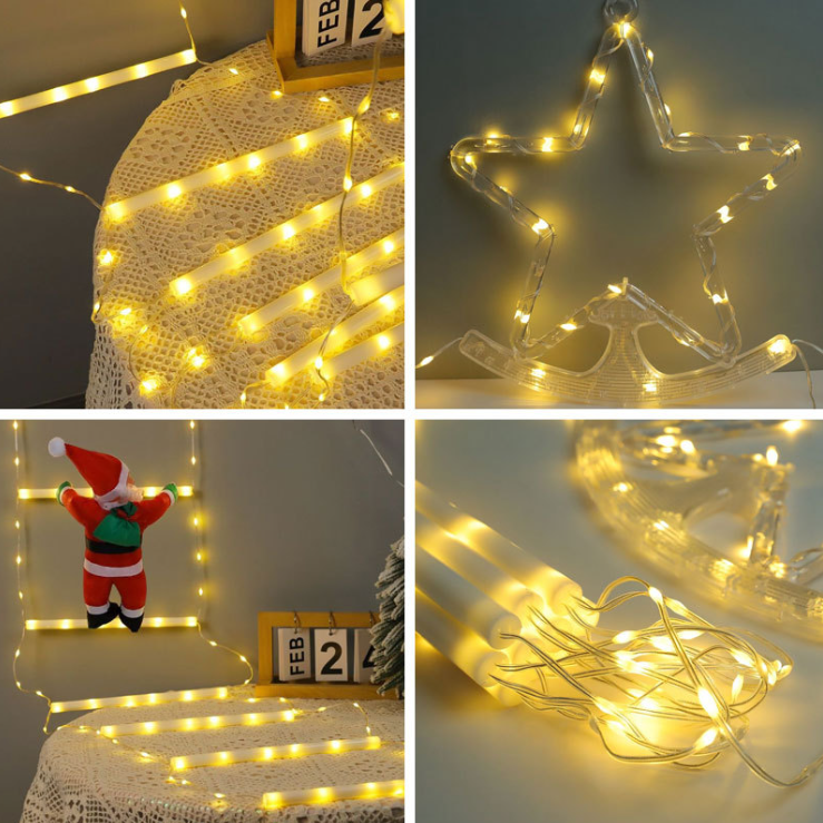 LED Outdoor IP65 Pendant Lights 220V Festive Holiday Decorative Stair Climbing Christmas Lights for Daytime Decorations